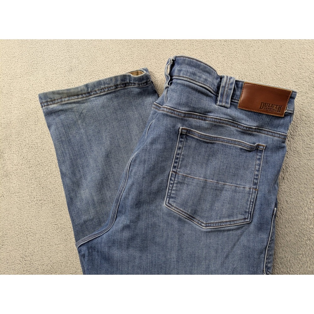Duluth Trading Co Ballroom DoubleFlex Jeans Mens 42x30 Blue Standard Fit Denim